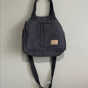 Gray Canvas Computer Tote